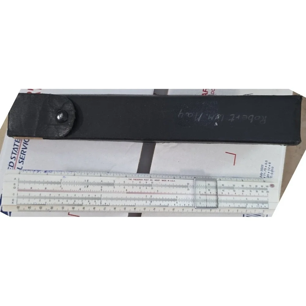 Vintage Frederick Post Co 1452P Slide Rule w/ Case Made in USA Engineering Tool